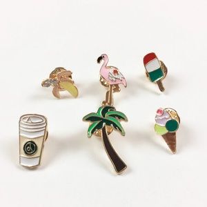 Summer Set Enamel Pin Set Brand New